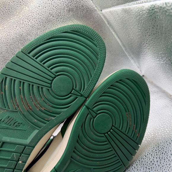 Size‎ 12 Nike Air Jordan 1 Mid Leather Pine Green Mens Sneaker Shoes 852542-301 - Picture 11 of 12